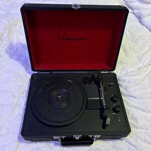 Crosley Black and Red Portable Record Player